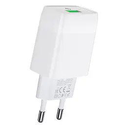 МЗП Hoco C72Q Glorious QC3.0 18W (1USB-A) + кабель USB to Type-C Білий - мініатюра 3