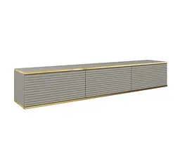 Тумба під телевізор навісна Perfect Home Оро / Oro 3-дверна RTV175 MDF Сірий (PFH-091365) - мініатюра 3