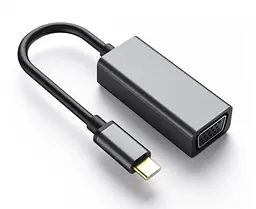 Адаптер Dynamode USB 3.0 Type-C to VGA/Full HD 1080p 60Hz Female, темно-сірий