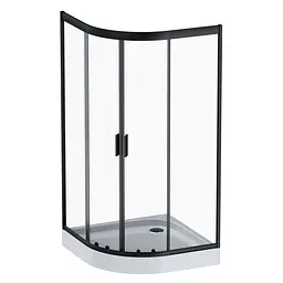 Душова кабіна AM.PM Gem 1/4 Round 100 см без піддону black W90UG-401-100100-BT - мініатюра 2