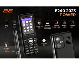 Мобільний телефон 2Е Е240 Power 2023 Dual Sim чорний (688130251068) - мініатюра 5