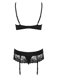 Мереживний еротичний комплект Obsessive Wonderia L/XL чорний - мініатюра 7