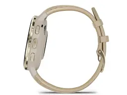 Смарт-годинник Garmin Venu 3S Soft Gold S. Steel Bezel w. French Gray Case and Leather Band (010-02785-55) - мініатюра 3