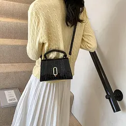 Каркасне невелике кросбоді з еко-шкіри Lilly P2-17068985A чорне - мініатюра 2