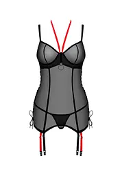 Корсет Obsessive Glandez M/L (чорний) - мініатюра 11