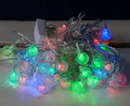 Гірлянда прозора кулька 40LED 5м (флеш) 18мм, Новорічна бахрама, Світлодіодна гірлянда, Вулична гірлянда - мініатюра 2