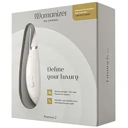 Вакуумний кліторальний стимулятор Womanizer Premium 2 Grey - мініатюра 8
