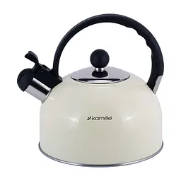 Чайник зі свистком Kamille KM-0679BG 2.5 л бежевий - мініатюра 6