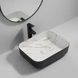 Умивальник накладний Mixxus Premium Diverse-0110 marble-Black 500x390x130 мм MP6517, Мармур - мініатюра 6