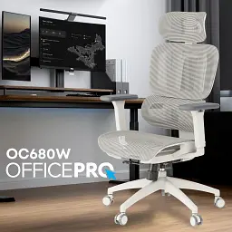 Офісне крісло OfficePro Skyline OC680-W-LG-LG (OC680-W-LG-LG) - мініатюра 9