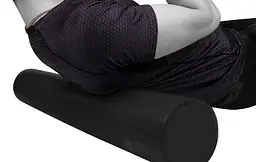 Масажний ролик (роллер) гладкий PowerPlay 4021 Fitness Roller Чорний (60x15 см) (PP_4021_60*15_Black) - мініатюра 4