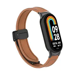 Шкіряний ремінець для XiaomiBand 8 Світло-коричневий