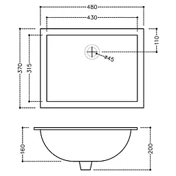 Умивальник Jaquar Continental 48x37 CNS-WHT-701, Білий - мініатюра 2