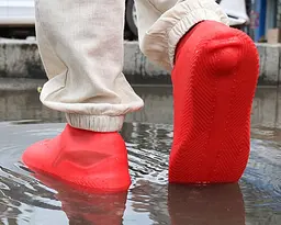Дощовик чохол для взуття 11642 S 28-32 р червоний - мініатюра 2