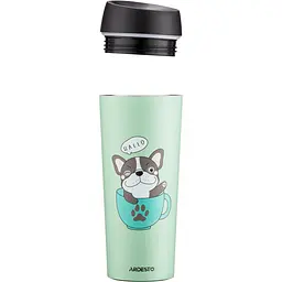 Термокухоль Ardesto Coffee time Frenchie, нержавіюча сталь, зелений, 450 мл (AR2645DG) - мініатюра 2