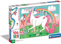 Пазл Clementoni SuperСolor: Я вірю в єдинорогів (SuperСolor - I Believe in Unicorns Puzzle - 104 pcs.), 104 ел. (27109)