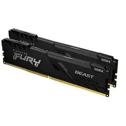 Пам'ять для настільних комп'ютерів Kingston FURY 16 GB (2x8GB) DDR4 3200 MHz Beast Black (KF432C16BBK2/16)