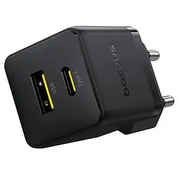 МЗП Baseus Palm Fast Charger 30W (1USB-A/1C) (P1011160A) Cluster Black - мініатюра 2