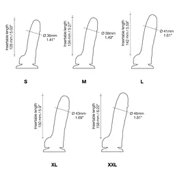 Реалістичний фалоімітатор Strap-On-Me Sliding Skin Realistic Dildo Black - XXL, ефект рухомий до - мініатюра 8