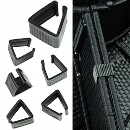 Садові меблі Outtec Round Lounge Chairs чорно-графітові - мініатюра 8