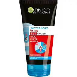 Гель для вмивання Garnier Skin Naturals Чиста Шкіра Актив 3 в 1 150 мл