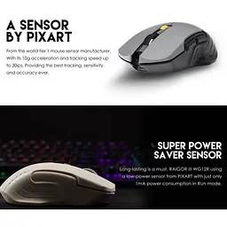 Ігрова бездротова миша Fantech WG-12R Raigor III PixArt 10G Black - мініатюра 7