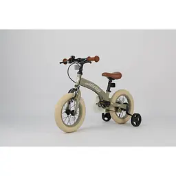 Велосипед-біговел Qplay Miniby 3в1 12" Grey-Green (CB02MiniBy12Grey-Green) - мініатюра 10