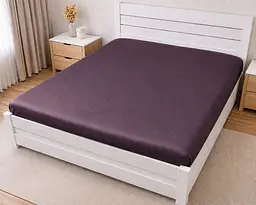 Простирадло на резинці LARA сатин LUX dp13260 BROWN 160х200+25 см - мініатюра 2