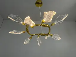 Підвісна люстра LED Diasha P8085/D800G золото 90 см LED 20W - мініатюра 8