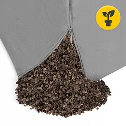 Подушка для йоги та медитації 4FIZJO Zafu напівкругла 40 x 30 x 12 см Grey (P-5907739315502) - мініатюра 3