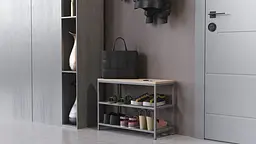 Банкетка універсальна Ferrum-decor Слайм 45x63x26 сірий ДСП Дуб Сан-Марино 16мм (FRD-104081) - мініатюра 2