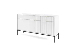 Комод Perfect Home Нова / Nova 3-дверний з 3 шухлядами і чорними ніжками KSZ154 Білий (PFH-091240) - мініатюра 5