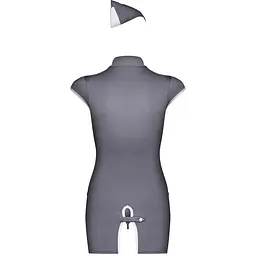Еротичний костюм стюардеси Obsessive Stewardess 3 pcs costume grey S/M - мініатюра 6