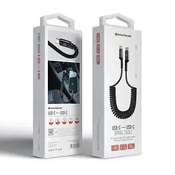 Кабель ArmorStandart AR17 Spiral USB-С to USB-C 3A 1m Black (ARM75392) - мініатюра 3
