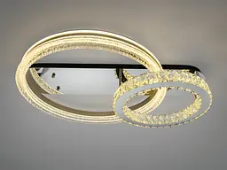 Стельова LED люстра Diasha A8811/600+400B два кільця 120 Вт хром - мініатюра 2