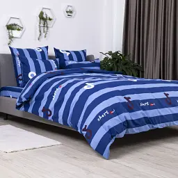 Постільна білизна ТЕП Soft Dreams Line Blue 70x70 двоспальна синя - мініатюра 4