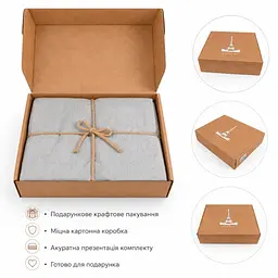 Постільна білизна євро Love You Варена бавовна ly62035 200х220 см сіра - мініатюра 5