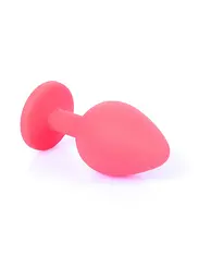 Анальна пробка - Jewellery Silicone Red Plug M Blue - мініатюра 4
