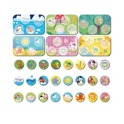 Настільна гра DoDo Toys Лото Тварини та їх місця проживання 6 карток 24 фішки 18х12х6 см від 3 років Синій (SR-113-N-893)