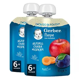 Набір фруктових пюре Gerber Pouch (10 шт. х 90 г) - мініатюра 2
