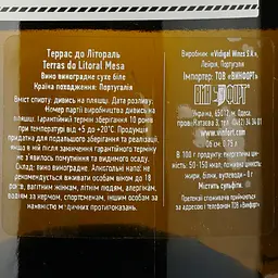 Вино Vidigal Wines Terras do Litoral Mesa, бiле, сухе, 12,5 %, 0,75 л (718844) - мініатюра 3