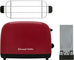 Тостер Russell Hobbs Colours Plus 1600 Вт нержав. підігрів розморозка червоний - мініатюра 2