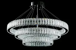 Люстра світлодіодна Splendid Ray L8560B/400+600+800/3 LED, 320W, хром, білий, сучасний стиль для дому - мініатюра 2