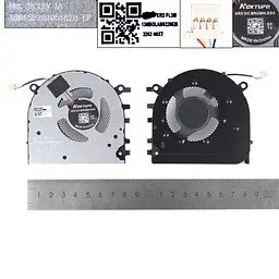 Вентилятор для Lenovo Ideapad 5 Pro 16ACH6 16IHU6 Yoga Slim 7 Pro 16ARH7, (12V CPU fan, HC) - мініатюра 3