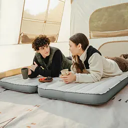Матрац туристичний надувний одномісний Naturehike CNK2450WS034, 198х68х9.5 см, білий, для кемпінгу із мішком для надування - мініатюра 6