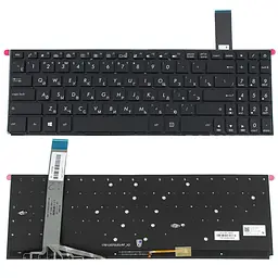 Клавіатура для ноутбука ASUS (X570 series) rus чорний без фрейма підсвічування клавіш