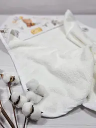 Дитячий рушничок-куточок 80х80 a.l.babybox Зодіак Білий - мініатюра 3