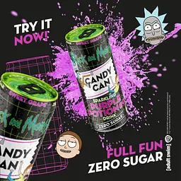 Газований напій Candy Can Rick and Morty Purple Potion Sugar Free зі смаком винограду 330 мл - мініатюра 4