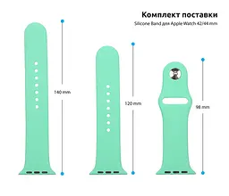 Силіконовий ремінець на смарт-годинник для Apple Watch 42,44,45,46,49 mm, Sport Band (3 Straps), spearmint, зі зручною застібкою, для годинника епл вотч, спортивний, ArmorStandart (ARM57873) - мініатюра 3