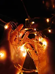 Світлодіодна гірлянда Leds нитка Крапля роси силікон 2 м 20 led батарейки АА - мініатюра 3